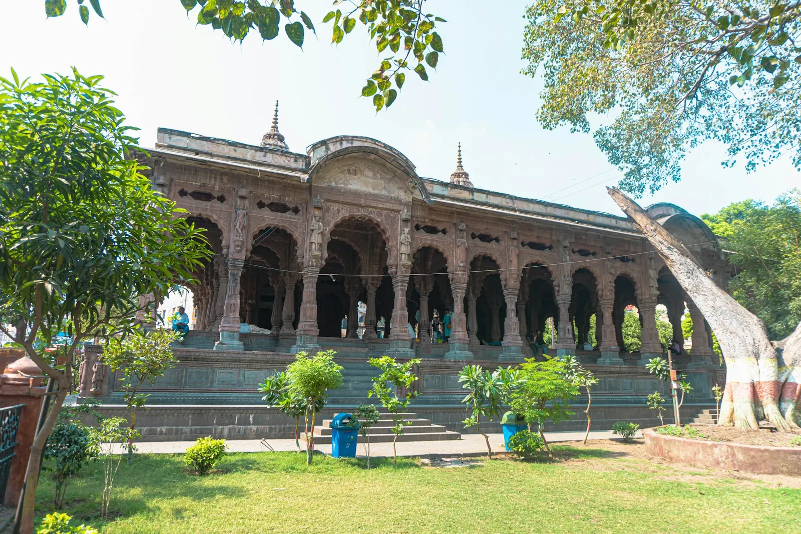 Historic palace in Indore surrounded by gardens